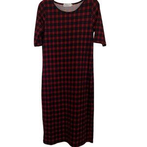 SIGN HERE Signature Clothing•Red Navy Blue Plaid Dress
